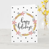 Carte Joyeuses fêtes (Fleur jaune)