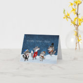Carte Joyeuses Fêtes (Fleur jaune)