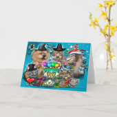 Carte Joyeuses Fêtes (Fleur jaune)