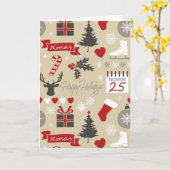 Carte Joyeuses Fêtes (Fleur jaune)