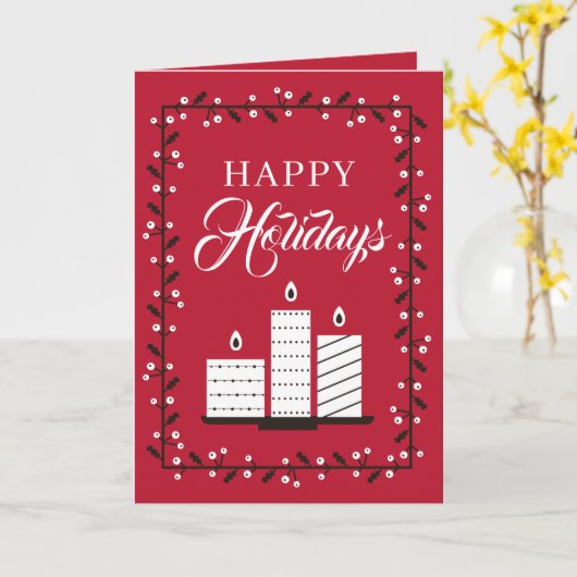 Carte Joyeuses Fêtes | Ajoutez votre photo (Fleur jaune)