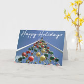 Carte Joyeuses fêtes - Arbre ornemental (Fleur jaune)