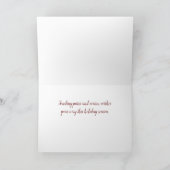 Carte Joyeuses Fêtes avec Chat et Motif Empreinte  (Intérieur)