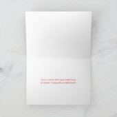 Carte "Joyeuses Fêtes" avec oiseau rouge sur une b (Intérieur)