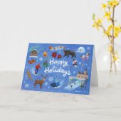 Carte Joyeuses Fêtes Canada (Fleur jaune)