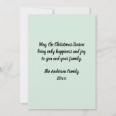 Carte Joyeuses fêtes, Chat de Noël atomique (Dos)