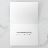 Carte Joyeuses Fêtes Clochettes d'Argent avec Cônes de P (Intérieur)