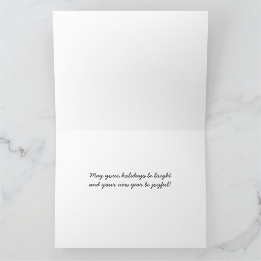 Carte Joyeuses Fêtes Clochettes d'Argent avec Cônes de P (Intérieur)