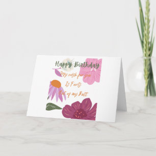 Carte Joyeuses fêtes d'anniversaire