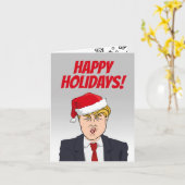 Carte Joyeuses fêtes de Donald Trump (Fleur jaune)