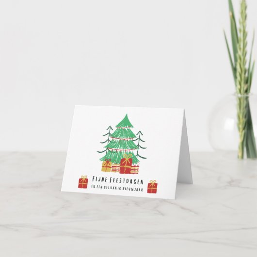 Carte Joyeuses Fêtes de fin d'année (carte de Noël) Dutc (Devant)