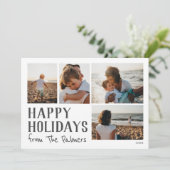 Carte Joyeuses fêtes de l'emplacement Photo (Debout devant)