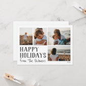 Carte Joyeuses fêtes de l'emplacement Photo (Devant/Arrière en situation)