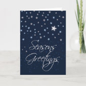 Carte Joyeuses Fêtes de nuit étoilés (Devant)