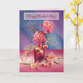 Carte Joyeuses fêtes des mères (Fleur jaune)