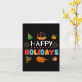 Carte Joyeuses fêtes Diwali Kwanzaa Hanoukka (Fleur jaune)