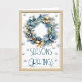 Carte Joyeuses Fêtes élégant (Devant)