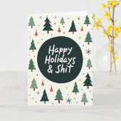 Carte Joyeuses Fêtes Et Plus (Fleur jaune)