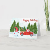 Carte Joyeuses Fêtes Fantaisistes Gnome (Devant)
