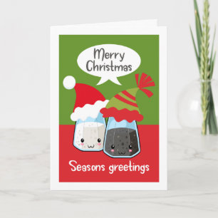 Carte Joyeuses Fêtes Funky Salt Poivre Nourriture Thème