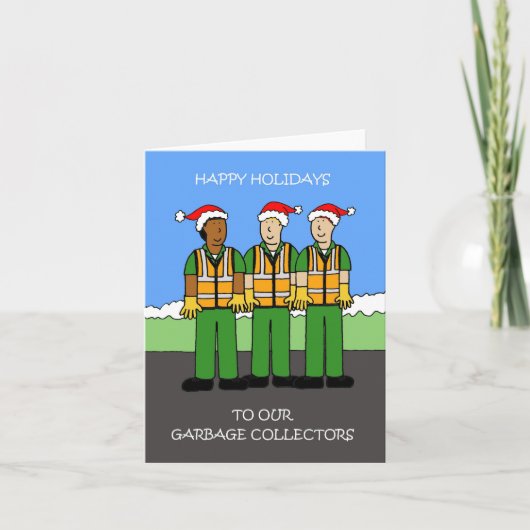 Carte Joyeuses fêtes Garbage Collector (Devant)