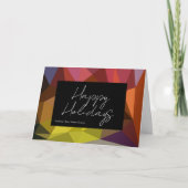 Carte Joyeuses Fêtes Géométriques d'Entreprise (Devant)