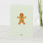 Carte Joyeuses fêtes - Gingerbread Homme Noël (Dos)
