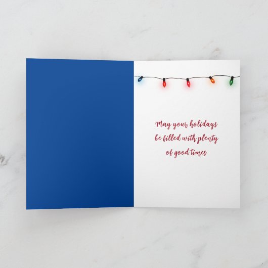 Carte Joyeuses fêtes Homme en pain d'épice au lait (Intérieur)