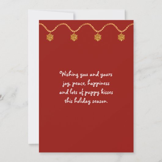 Carte Joyeuses fêtes Howliday Corgi Tree présente (Dos)
