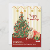 Carte Joyeuses fêtes Jaune Labrador Retriever Tree (Devant)