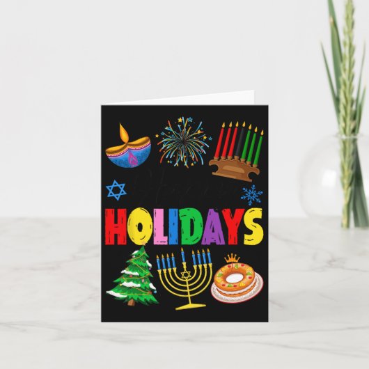 Carte Joyeuses fêtes Joyeux Noël Joyeux Hanoukka Happy (Devant)