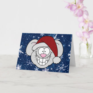 Carte Joyeuses Fêtes Joyeux Noël Santa Souris