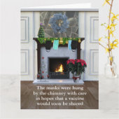 Carte Joyeuses Fêtes Masques de Cheminée 2020 (Fleur jaune)