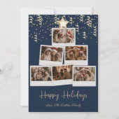 Carte Joyeuses Fêtes Moderne Multi-Photos en forme (Devant)