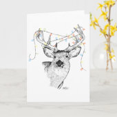 Carte Joyeuses fêtes Mon Cerf (Fleur jaune)