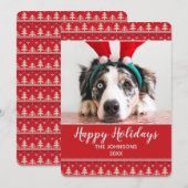 Carte Joyeuses fêtes Motif nordique Photo (Devant / Derrière)