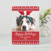 Carte Joyeuses fêtes Motif nordique Photo (Debout devant)