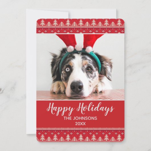 Carte Joyeuses fêtes Motif nordique Photo (Devant)