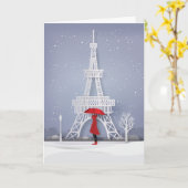 Carte Joyeuses fêtes | Noël à Paris (Fleur jaune)