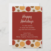 Carte Joyeuses fêtes Noël Aquarelle moderne 3 Photo (Dos)