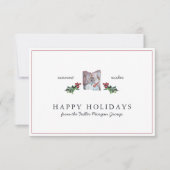 Carte Joyeuses Fêtes | Noël Classique Rustique Minimalis (Devant)