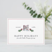 Carte Joyeuses Fêtes | Noël Classique Rustique Minimalis (Debout devant)