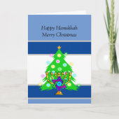 Carte Joyeuses fêtes Noël et Hanoukka (Devant)