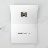 Carte Joyeuses Fêtes - Pont en pierre - Neige (Intérieur)