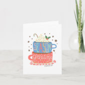 Carte Joyeuses Fêtes Retro Noël Hot Coco Blank (Devant)