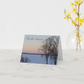 Carte Joyeuses Fêtes Wisconsin Winter Lake Noël (Fleur jaune)