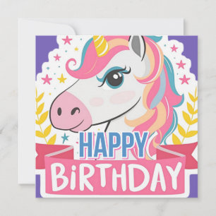 Carte Joyeuses Filles d'anniversaire Anniversaire Unicor