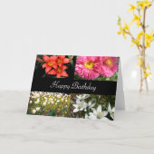 Carte Joyeuses fleurs d'anniversaire 2 | (Fleur jaune)