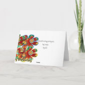 Carte Joyeuses fleurs d'anniversaire (fille) (Dos)