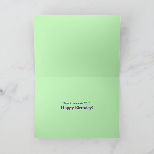 Carte Joyeuses Fleurs d'Anniversaire Fille Plutôt Amusan (Intérieur)